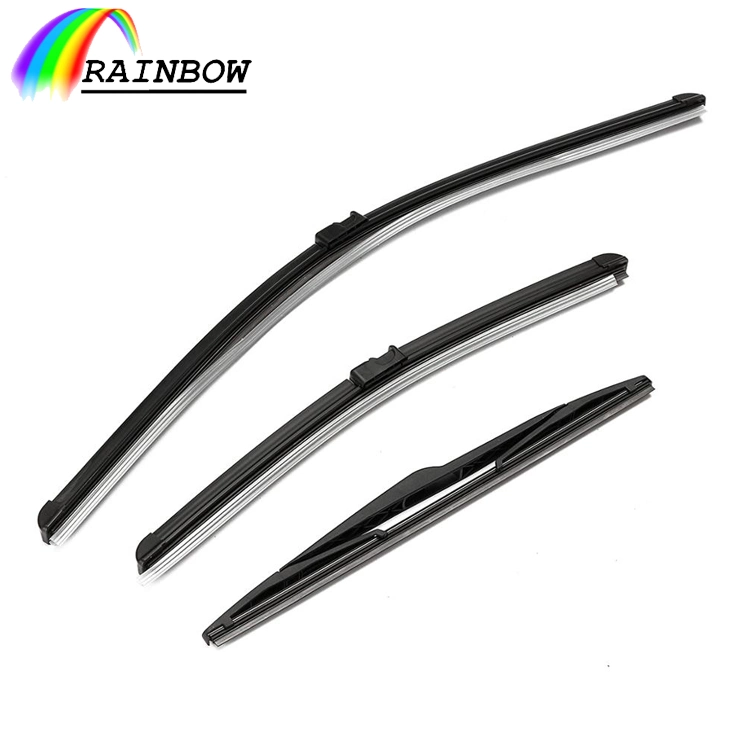 Rainbow Universal U Hook U-Type Frameless Wipers Top Quality Rubber Blade Soft Car Windshield Wipers Windscreen