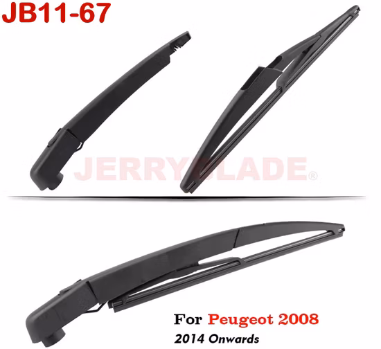 Jerryblade Heckwischerarm-Set für Peugeot 2008, Set Wischerarm + Blatt Heckscheibe 300 mm ab 2013, Peugeot 3008 ab Baujahr 2009, 5008 Baujahr 2018–2017 OE6429gn